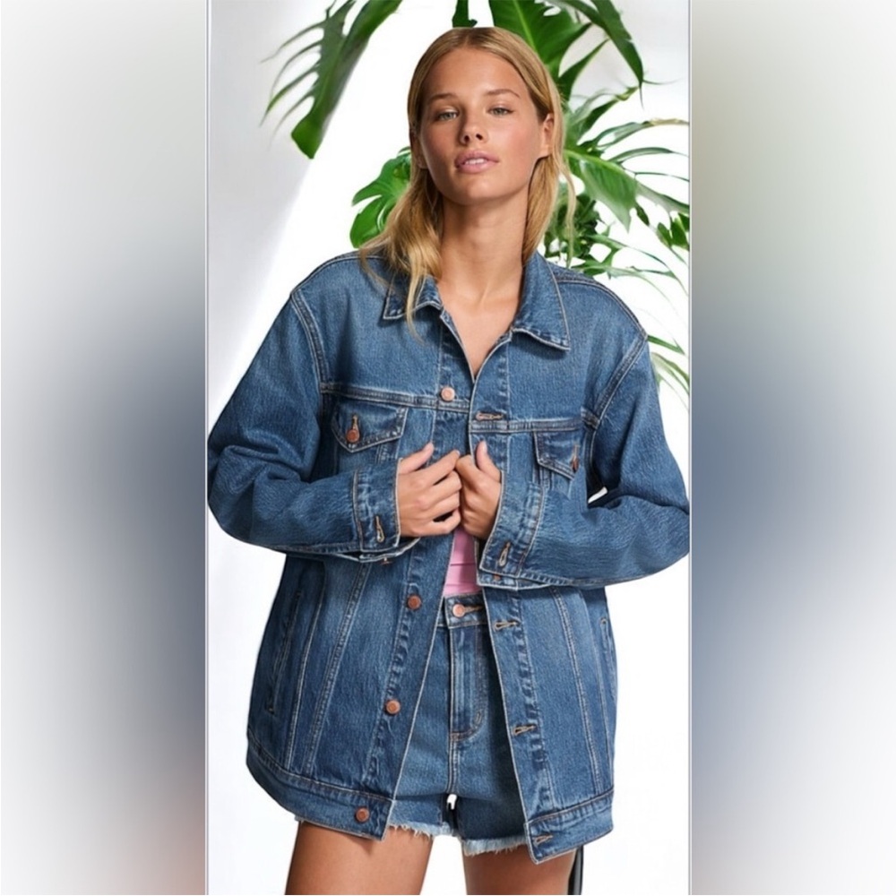 NWT Denim by PINK Victoria’s Secret Oversized Jean Jacket